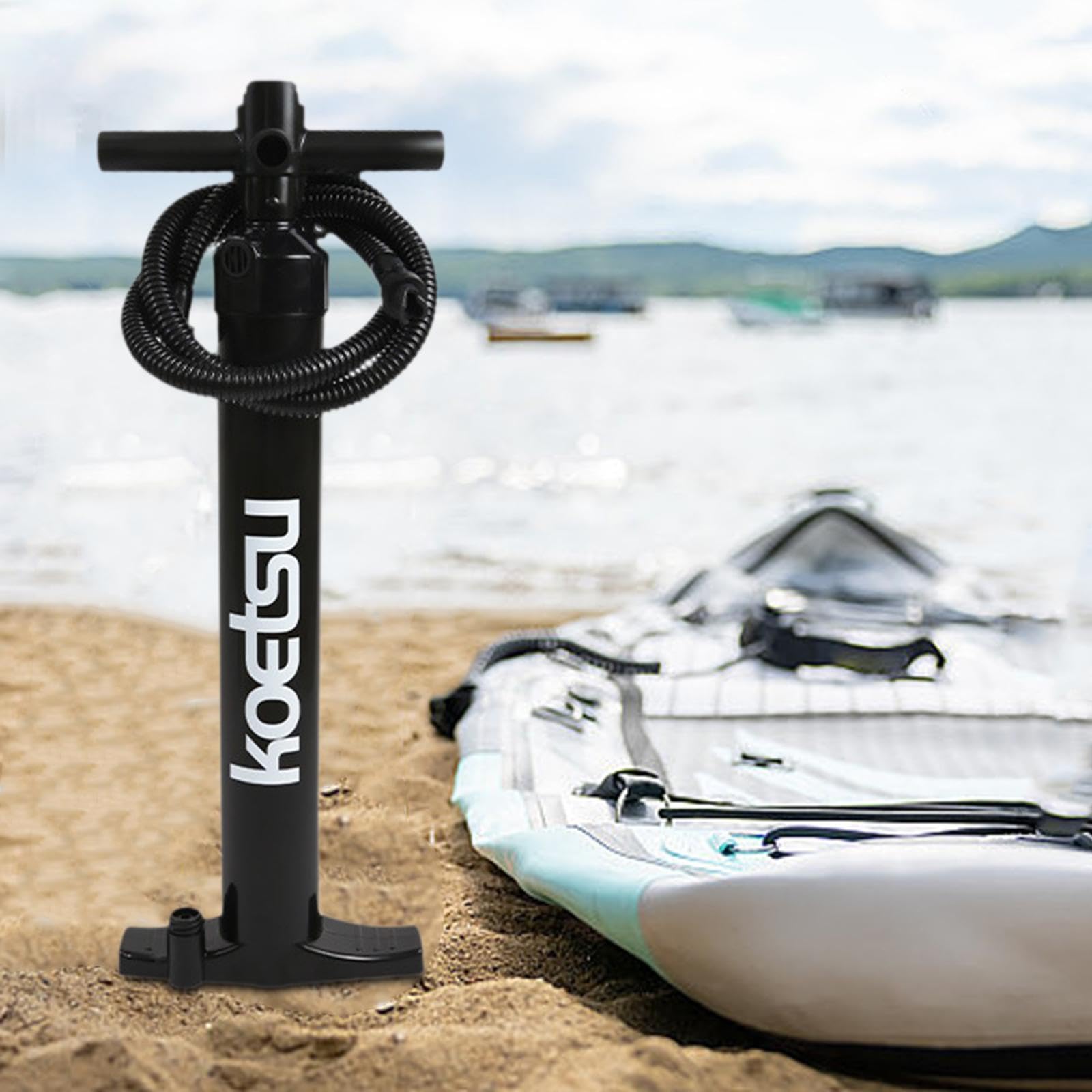 Manuelle Luftpumpe Für Kajaks & Schlauchboote - Bis 14,5 PSI Mit 5 Düsen