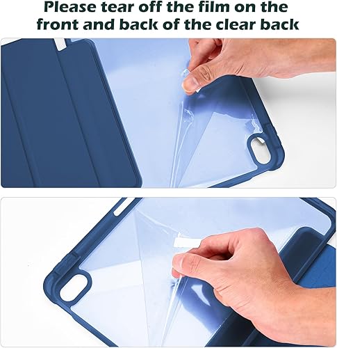 Vista 39 de ProCase Funda para iPad (A16) de 11ª generación de 11 pulgadas 2025/10ª generación de 10.9 pulgadas 2022 con soporte para lápices, funda híbrida Azul