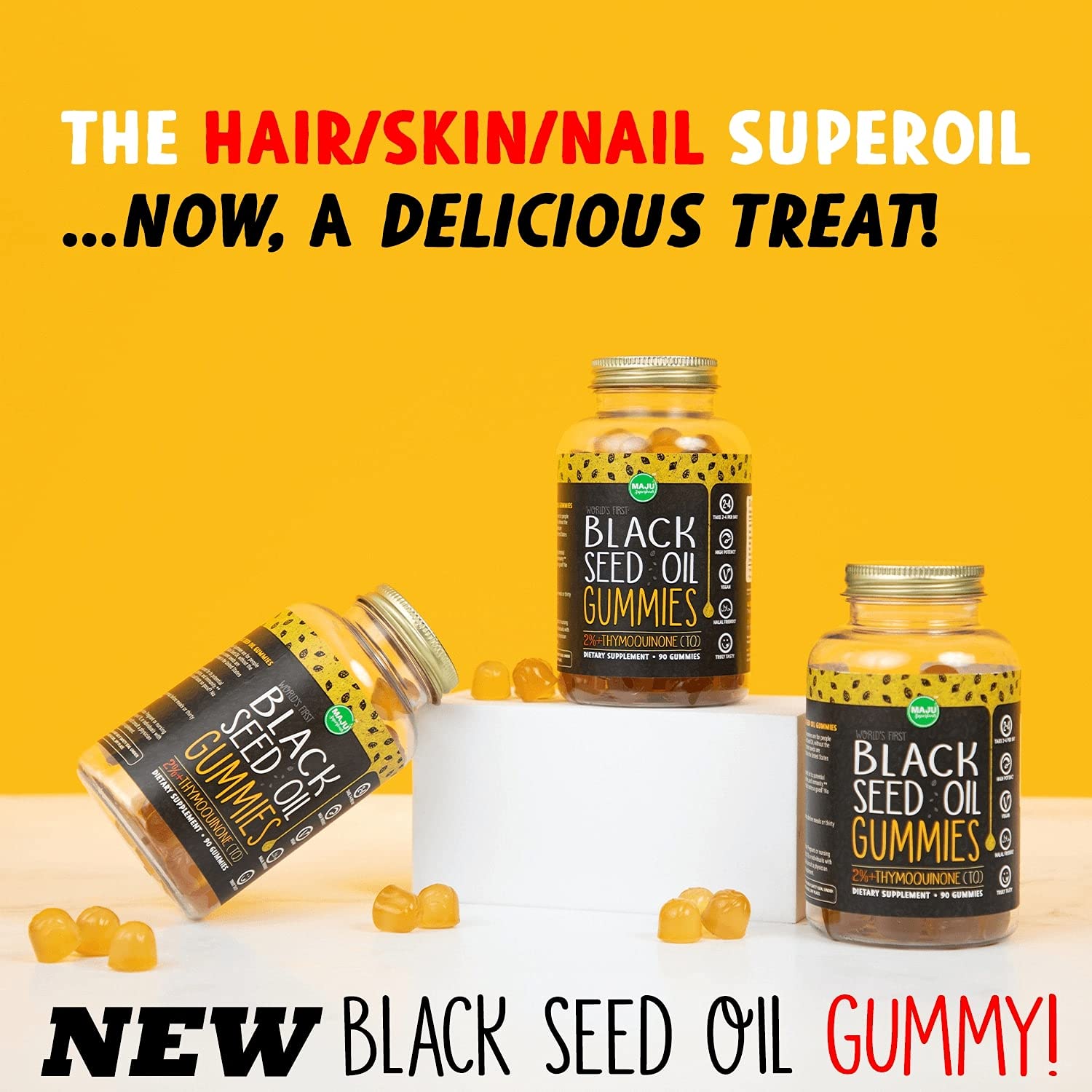 MAJU's Black Seed Oil Gummies World's First Gummy w/ 2+ Thymoquinone
