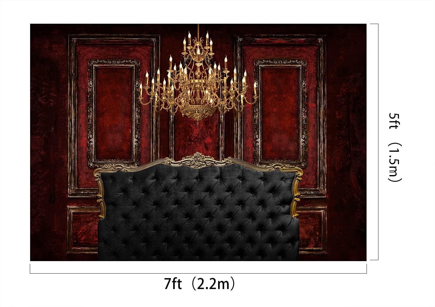 Kate Halloween Photo Backdrop for Photoshoot Vampire Medieval Castle Photography Background Kids Adult Masquerade Cosplay Photo Studio Props Horrible Party Decoration 7x5ft/2.2x1.5m - Image 4