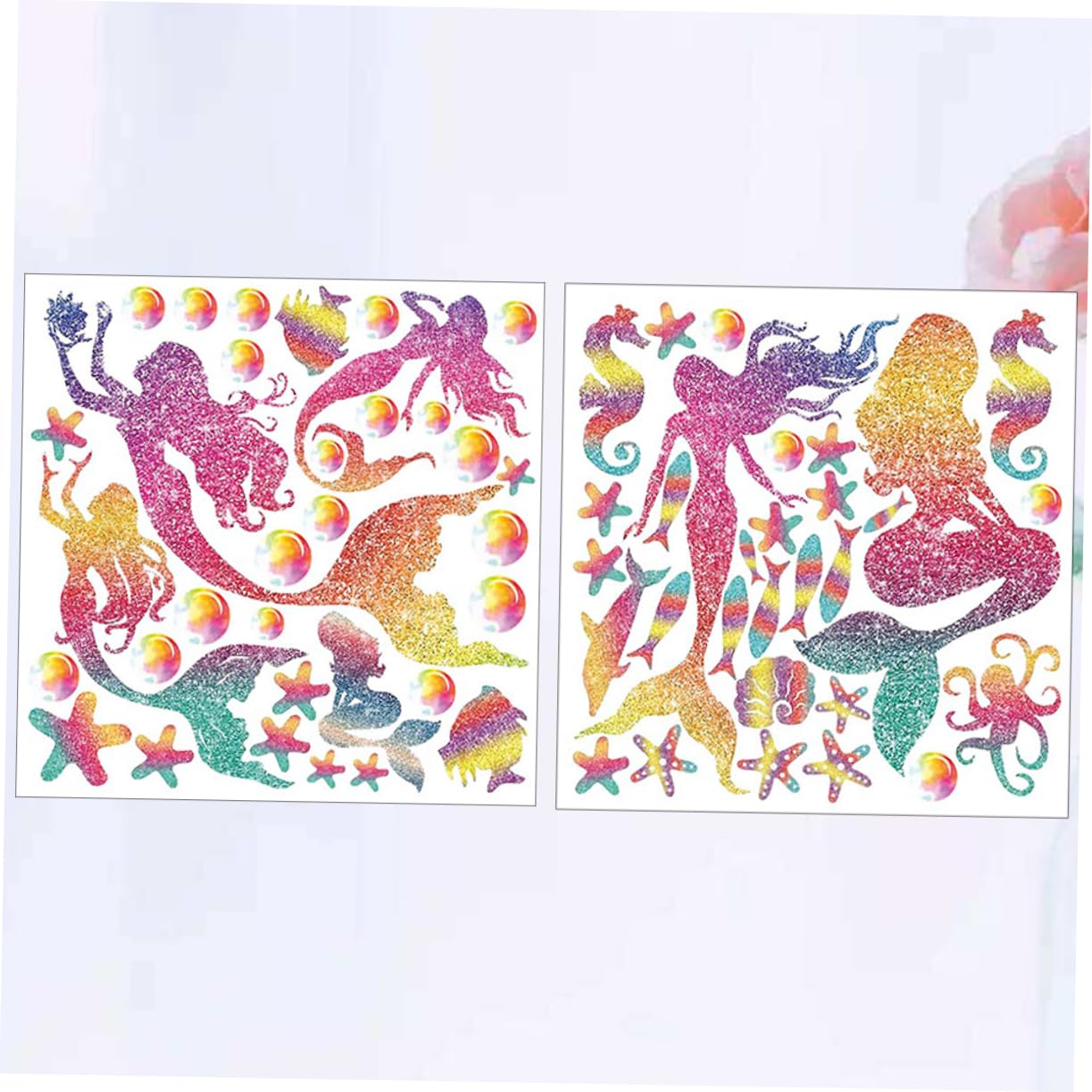 jojofuny 6pezzi Adesivi Murali Sirena Cartoon Per Decorazioni Cameretta Adesivi Murali Per Bambine Stile Sottomarino Facili Da Applicare Su Superfici Lisce e Pulite Design Alla Moda e Chic