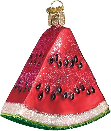 Miniatura 1 de Adornos de Old World Christmas Selección de frutas - Adornos de vidrio soplado para árbol de Navidad, sandía