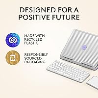 Vista 10 de Logitech Casa Pop-Up Desk Work From Home Kit with Laptop Stand, Wireless Keyboard & Touchpad, Bluetooth, USB C Charging, for Laptop/MacBook(10” to