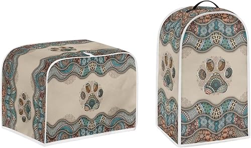 Fundas para licuadora con estampado de patas bohemias, fundas para tostadoras, cubiertas antipolvo para procesador de alimentos, fundas para