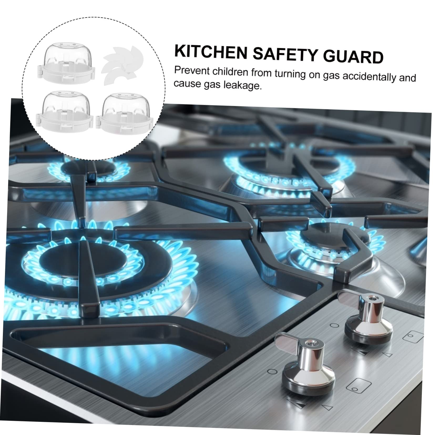 HAPINARY Cooker Knob Covers for Child Safety Stove Protective Cover Easy Install Safety Accessory