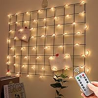 Vista 4 de Luces de Cadena Arcoíris 40 LED Luces de Hadas Decorativas para Interiores y Exteriores 8 Modos USB y Pilas 13 pies Luces Centelleantes con Control