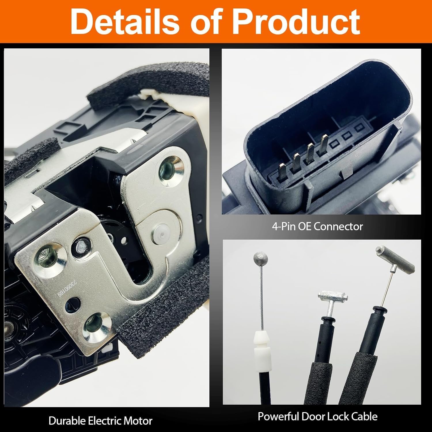 Door Lock Actuator Compatible with 2011 2012 2013 2014 2015 Sorento Rear Passenger Right Side Replace 81420-2P000