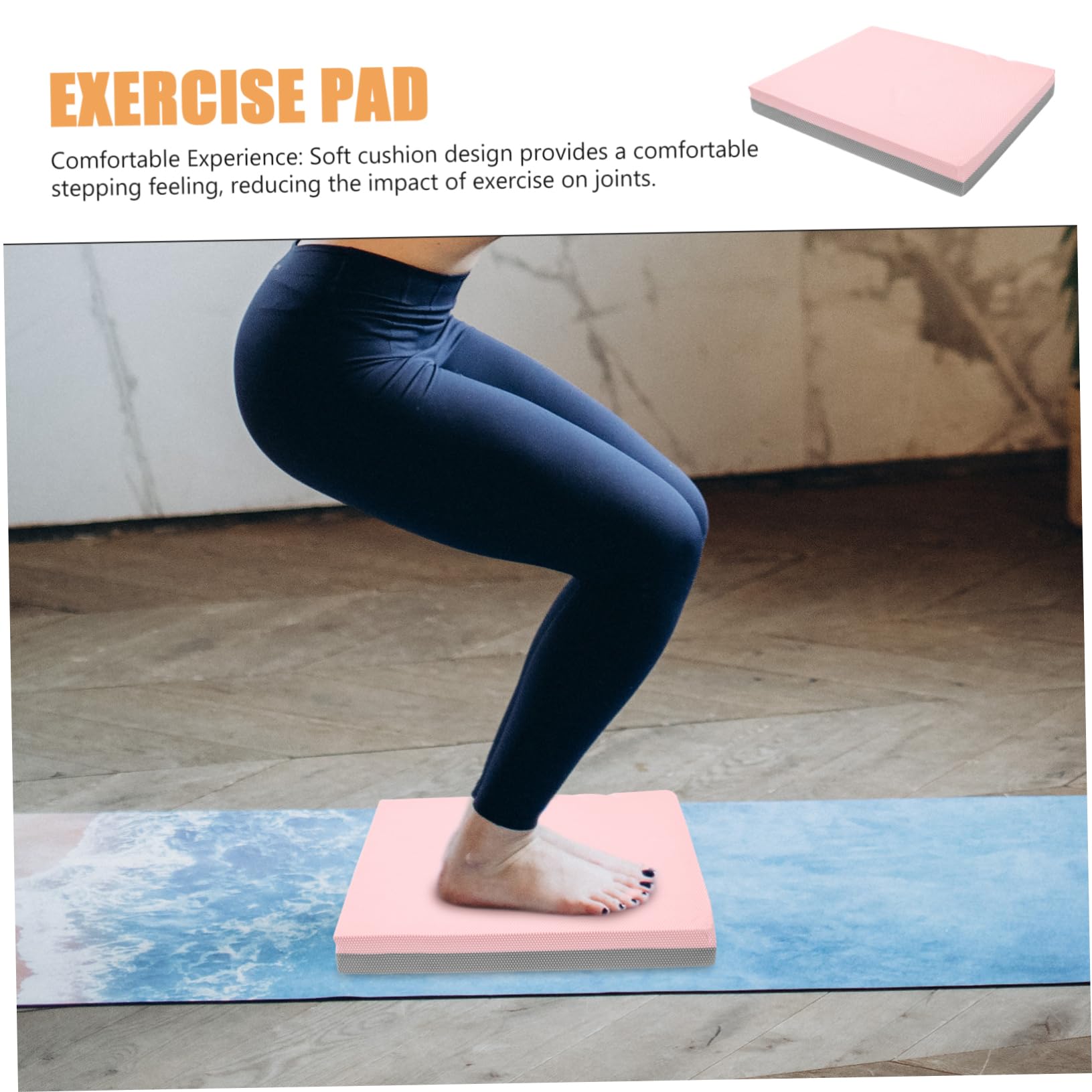 WOONEKY Yoga Knie Pad Balance Kissen Für Training Zu Hause Und Yoga Übungen Mit Rutsch Design Und Weichem Polster Für Komfort Und Stabilität