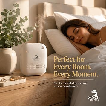 SevenAromas SV720 White Waterless Scent Diffuser, White, 2,000 Sq Ft