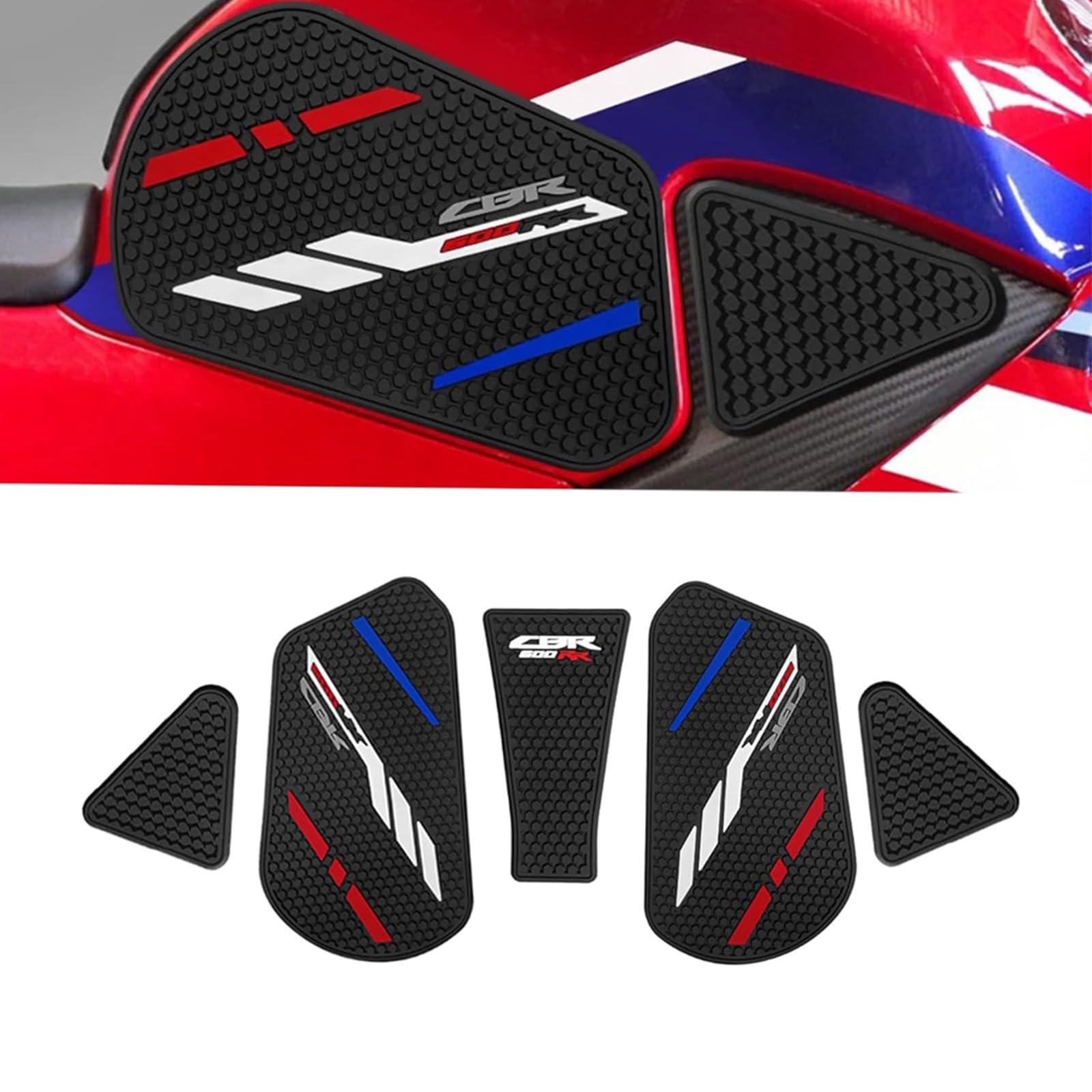 に適合するCBR600RR CBR 600RR 2007-2012 オートバイ用滑り止めタンクパッドサイドガスグリッププロテクタース STOMPGRIP トラクションパッド(タンク)キット CBR600RR 07-12(ブラック) | バイクカスタムパーツ専門店 モトパーツ(MOTO  PARTS)