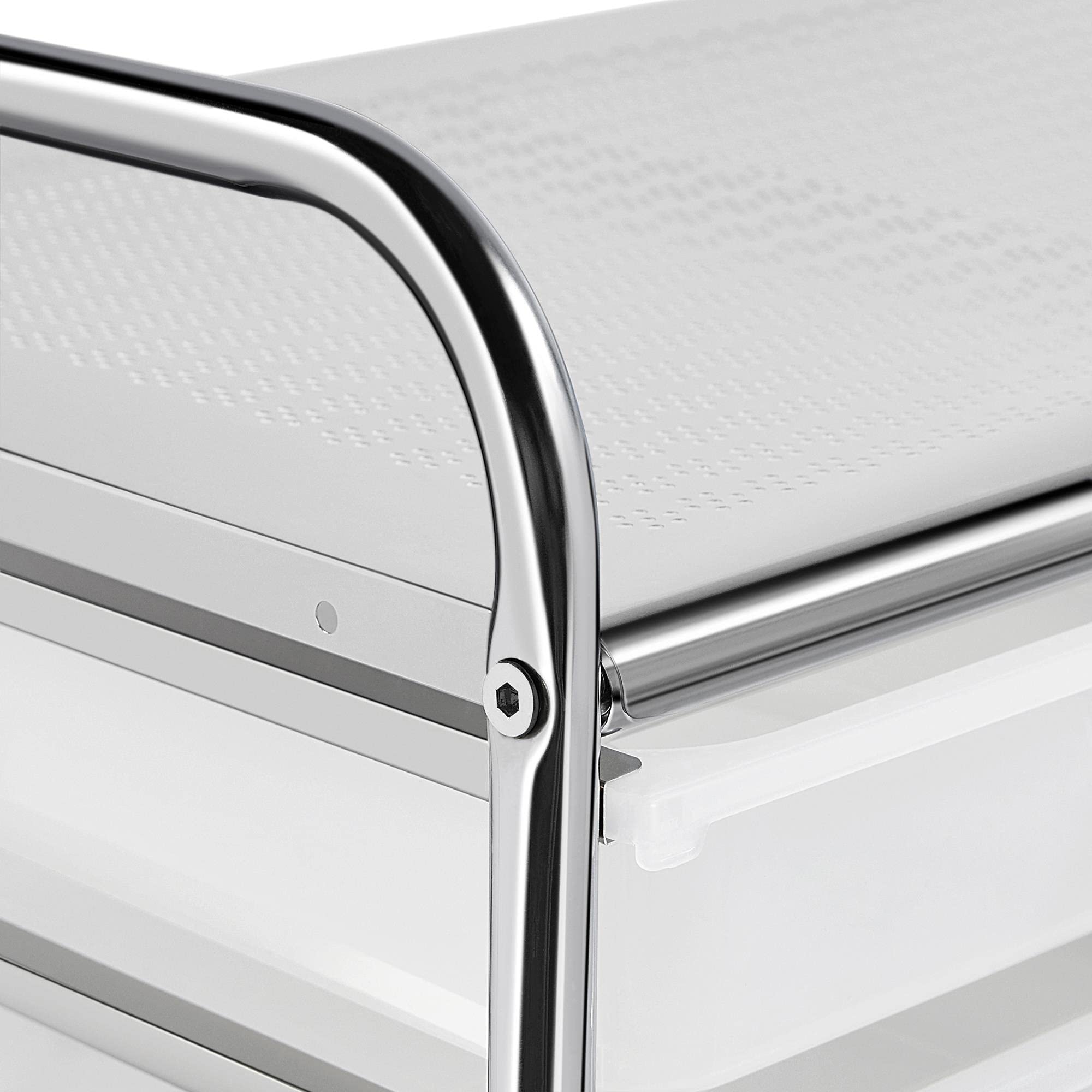 Yaheetech Chariot de rangement avec 20 Tiroirs Blanc Tour/Meuble de Rangement à roulettes Pour Salle de Bain Bureau Cuisine Salon de Beauté 62,5 x 36 x 91 cm