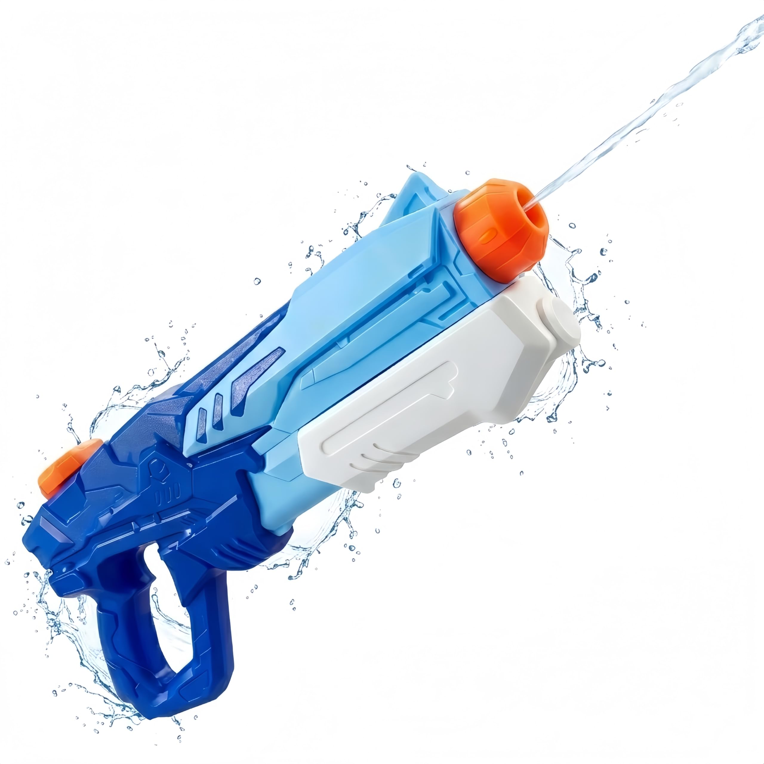 Muslecid Wasserpistole für Kinder und Erwachsene, 600ml Wasserspritzpistole Groß Super Soaker, 8-10m (26-33 ft) Reichweite Spritzpistole Wasser Spielzeug für Sommer, Garten (600ml *1)