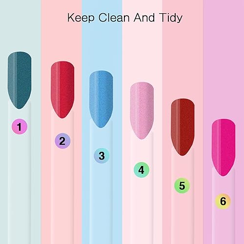 Vista 2 de 100 ps Fan-Shaped Nail Swatch Sticks with Number Stickers, Nail Practice Sticks, Color Display Wheel, Sample Tips(Transparent)