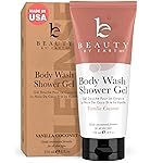 Vanilla Coconut Shower Gel Body Wash - USA Made with Organic & Natural Ingredients, Moisturizing Cleansing Gel for Women, Gentle & Non Toxic Daily Wash for Sensitive Skin, Clean Body Soap Liquid