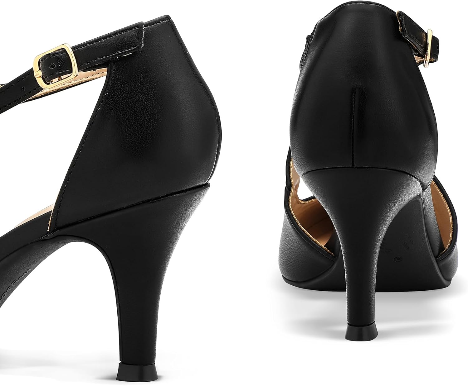 mysoft Women's Dress Shoes Closed Toe 3 Inch Heels Cross Strap Stiletto Pumps Wedding Prom Party Evening Formal Shoes - Image 6