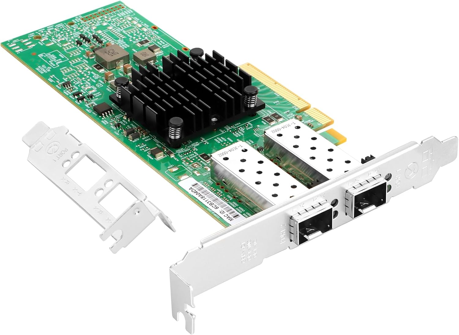 Vogzone 25Gb PCI-E NIC Network Card for Broadcom BCM57414,1GbE/10GbE/25GbE Dual SFP28 Ports, with Broadcom BCM57414B Chip, 25GbE PCI Express 3.0 X8 Ethernet Adapter Support Windows/Linux/VMware/RoCE