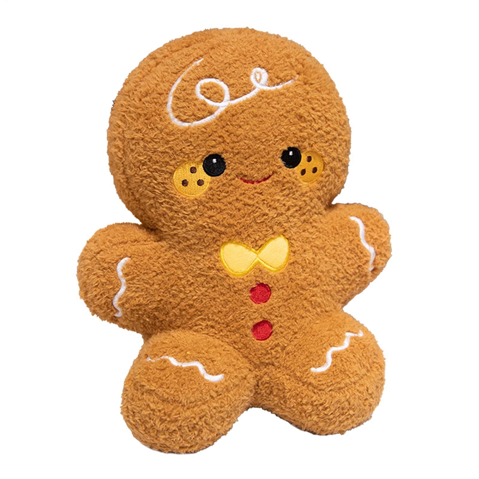 Gingerbread Man Pluszak | Świąteczna Miękka Zabawka Pluszowa | Poduszka Do Spania I Przytulania Dla Dzieci Dziewczynek Dorosłych