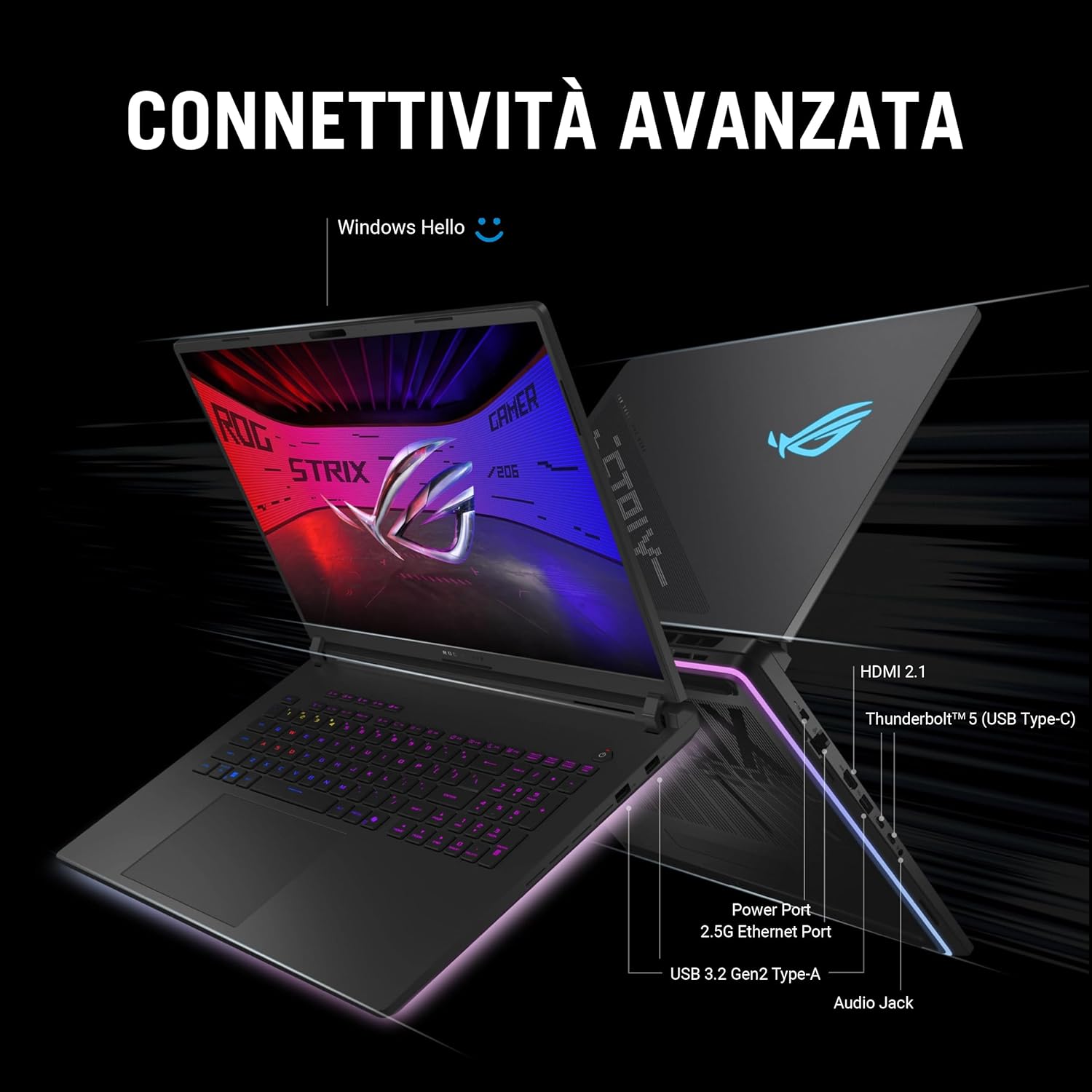 ROG Strix SCAR 18 (2025) con Display ROG Nebula HDR da 18" a 240Hz - Notebook - Immagine 5