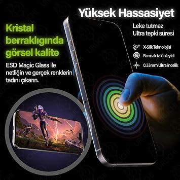 Epro iPhone 12 Pro Max (6.7'') ile Uyumlu Ekran Koruyucu, Ahize Korumalı Toz Önleyici Tam Kaplama, Hizalama Aparatlı Kolay Kurulum, Toz Bırakmayan Uygulama, Darbelere Karşı Ekstra Güçlü Cam
