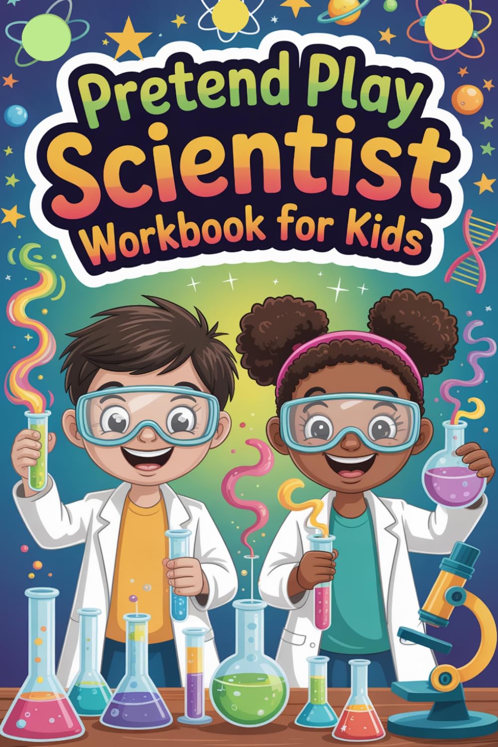 Pretend Play Scientist Workbook for Kids: STEM Experiments, Lab Notebooks, Observation Logs and Science Activities for Junior Scientists (Pretend Play Series)