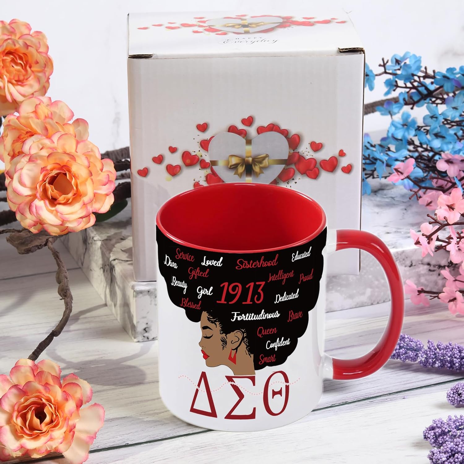 Toshiy Dst Sorority Gifts, Dst Mug, D S T Sorority Paraphernalia Mug, Delta Sorority Gifts for Women, 11 Ounce Red - Image 7