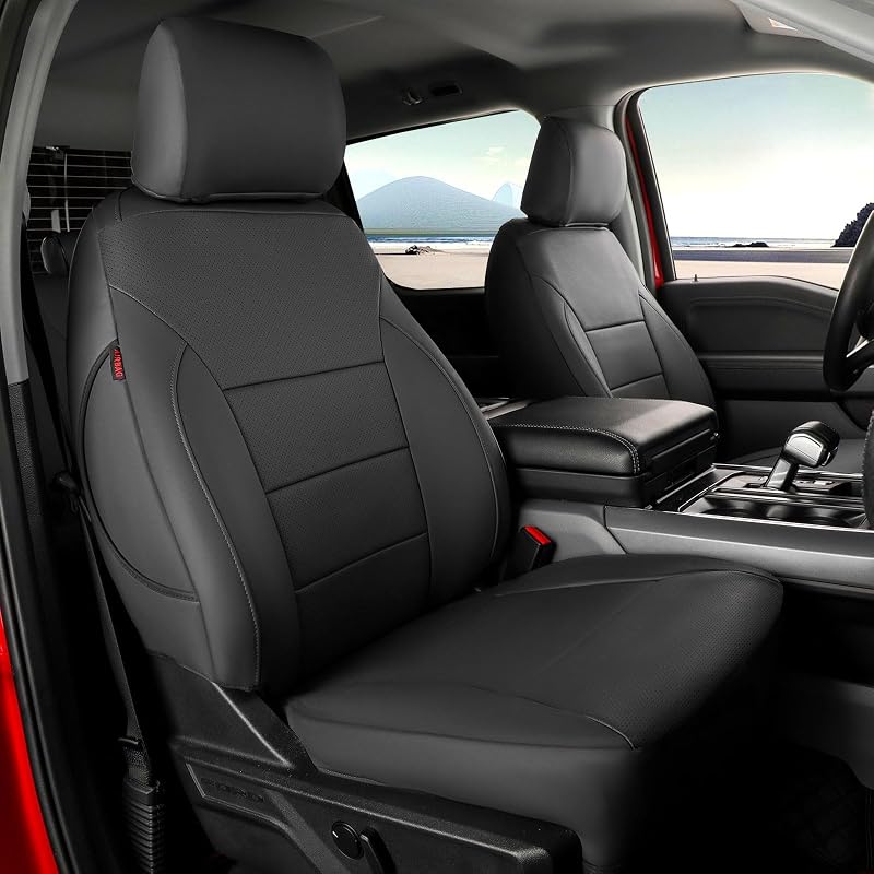 Capa para Bancos Ford F-150 SuperCrew 2011–2014 coverdream em Couro Sintético Preto, Kit Completo com 5 Peças