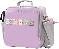 Fichário com zíper de 3 anéis, anéis D de 7 cm com garrafa de água dupla, fichário bonito resistente à água com zíper para ensino médio, organizador com capacidade para 700 folhas, vários