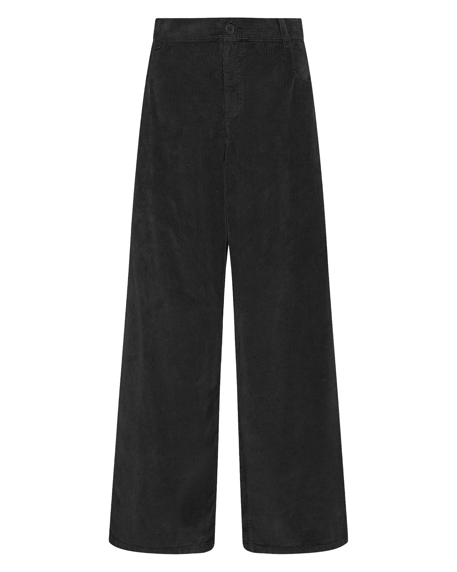 LookbookStore Corduroy Pants for Women High Waisted Wide Leg Elastic Waist Casual Work Pants Fall Trousers with Pockets