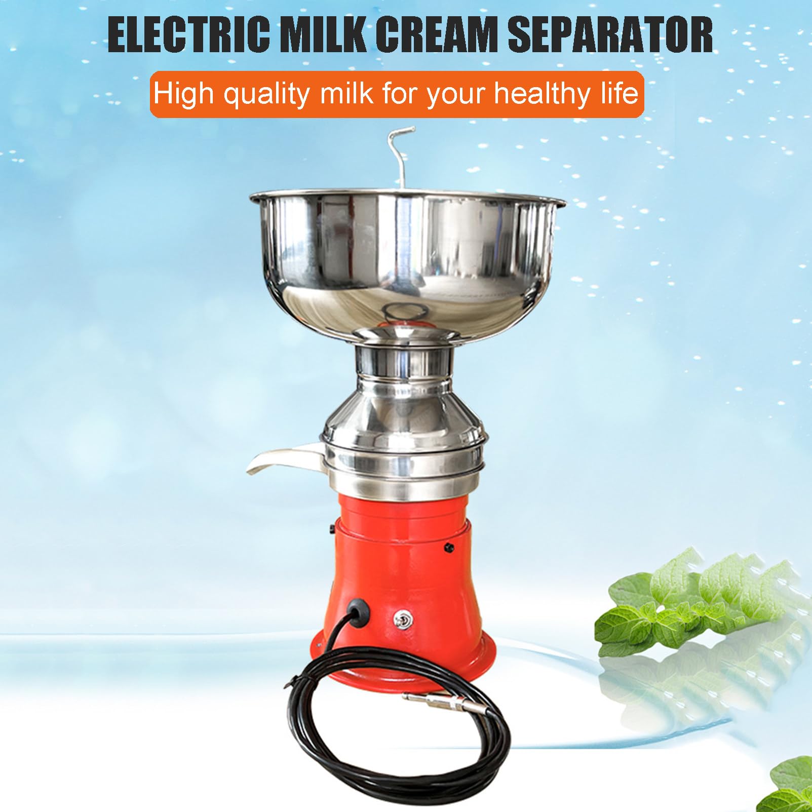 Separator do mleka koziego, odśrodkowy separator do śmietany o dużej pojemności, elektryczny separator do śmietany, separator do masła i koktajli mlecznych
