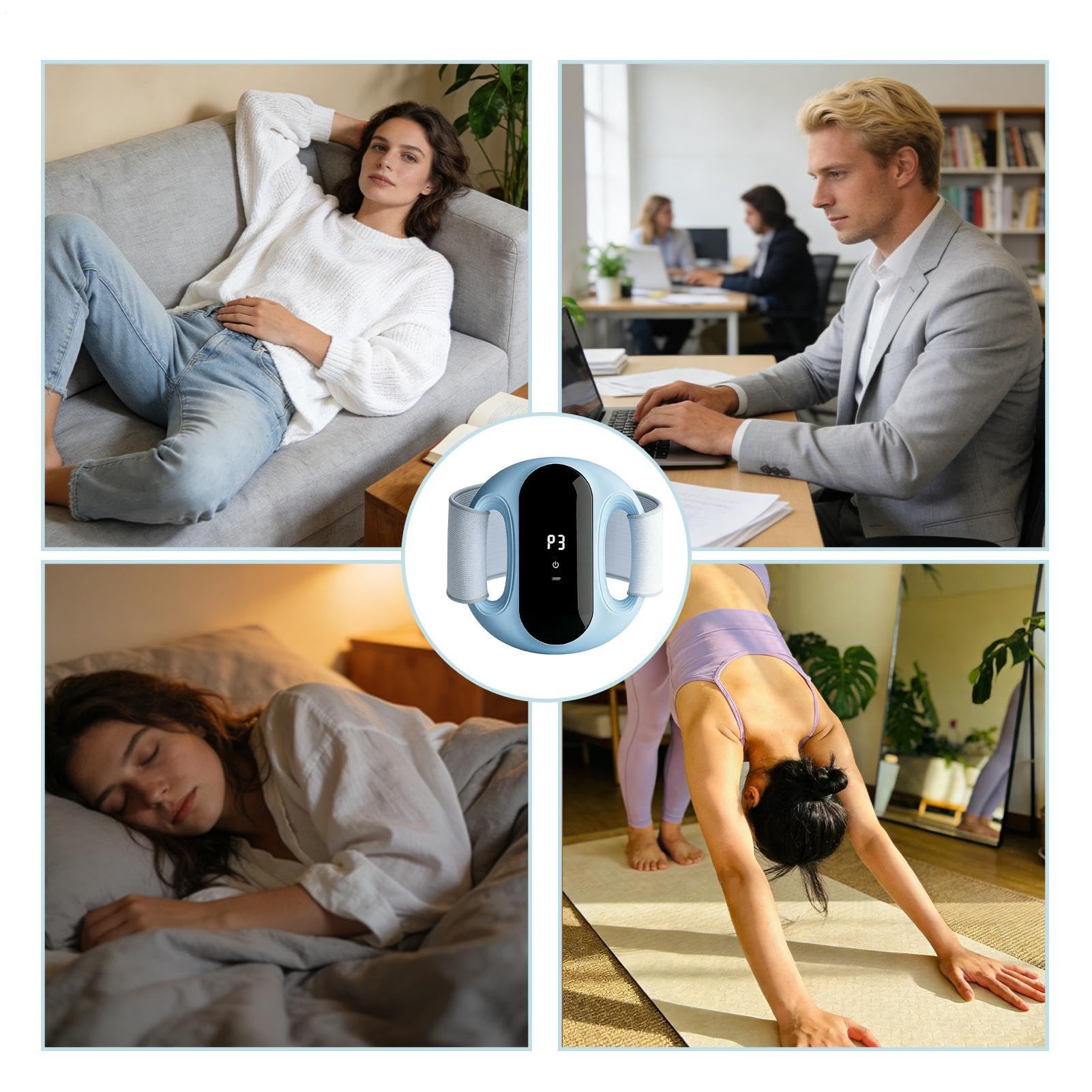 de fascia de cuerpo entero, ABS y silicona, masajeador eléctrico de fascia de 7,48 pulgadas, vibración de tejido profundo, dispositivo de activación muscular y de tejido profundo ajustable para