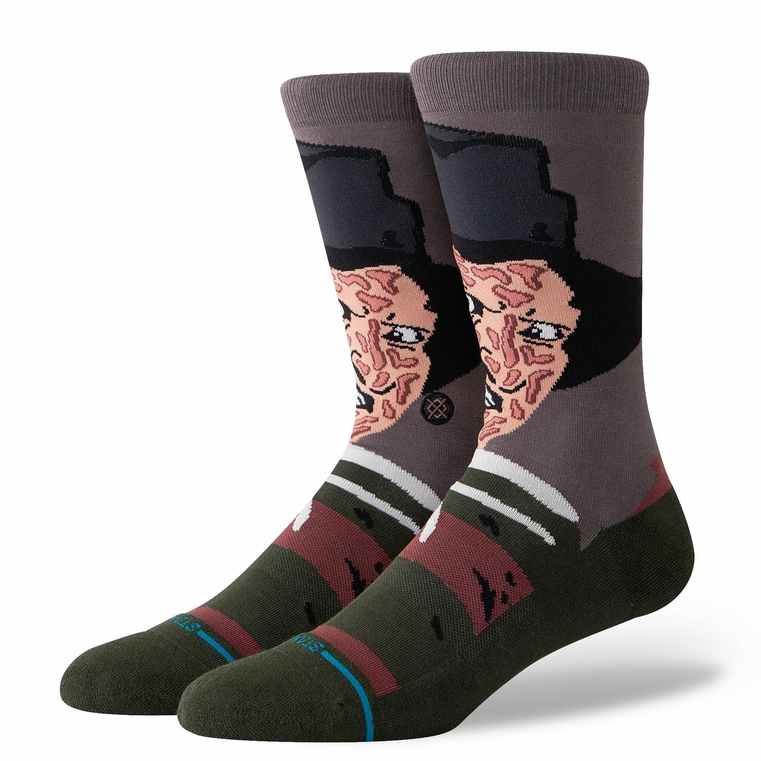 Stance Unisex Black Crew Socks - Freddy, Large