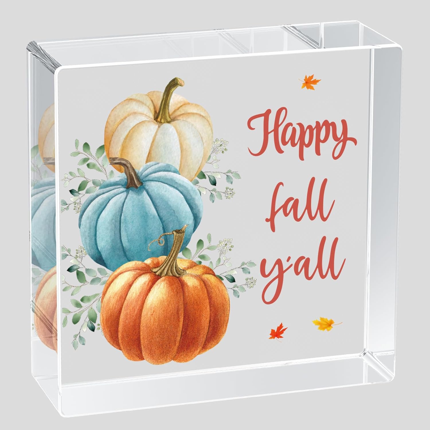 Fall Decorations for Home Fall Decor Home Room Pumpkins Acrylic Table Sign Rustic Shelf Desk Office Decor Season Sign House Warming Gifts 4.9 x 4.9 Inch
