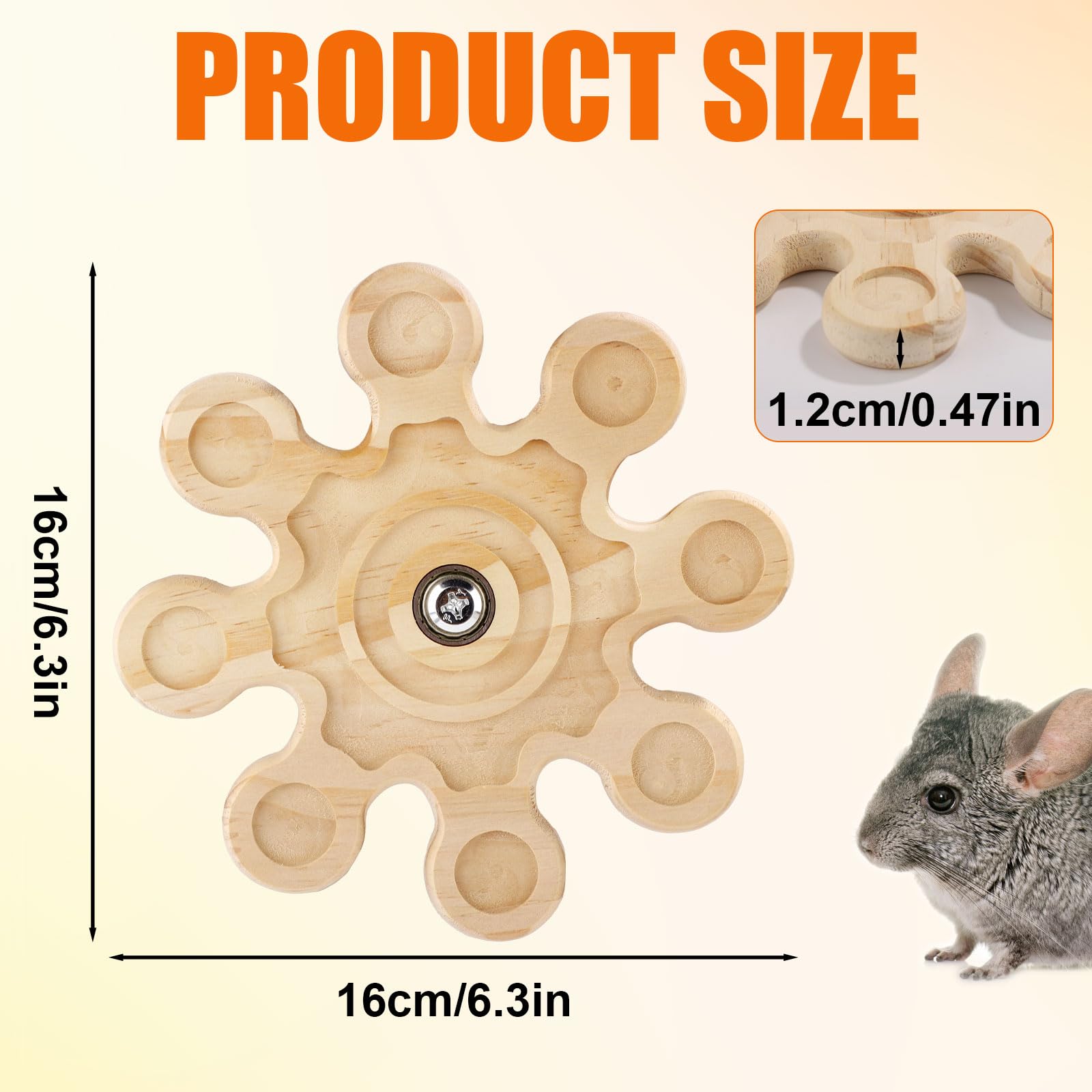 lasuroa Rotating Chinchilla Toy - Image 2
