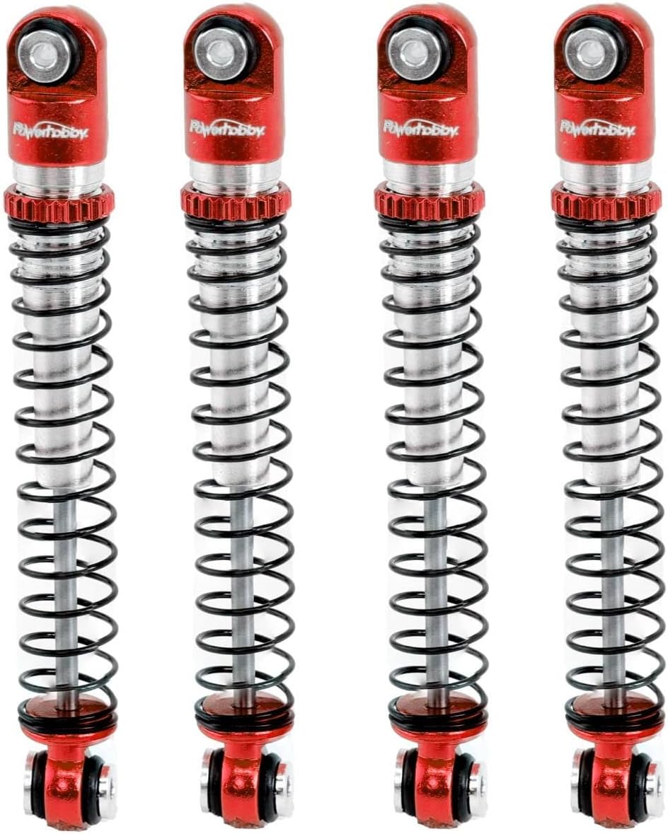 Powerhobby 1/24 Axial SCX24 Aluminum 54mm Long Travel Shocks (Black)