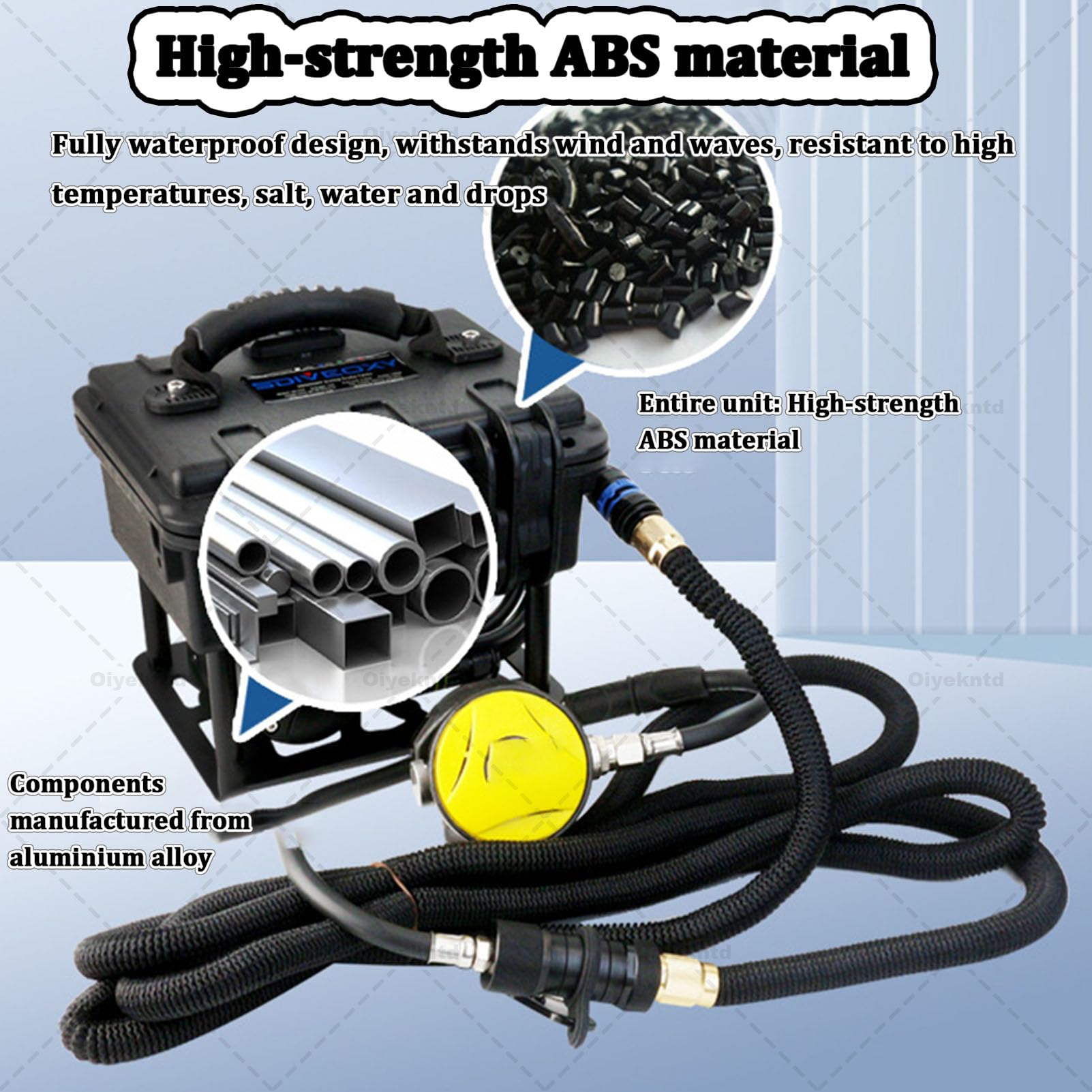 Ventilador de buceo recargable, respiración de buceo de 3/5,5 horas, tanque de buceo portátil, compresor de aire impermeable, para exploración submarina y pesca.,Green-40000mAh