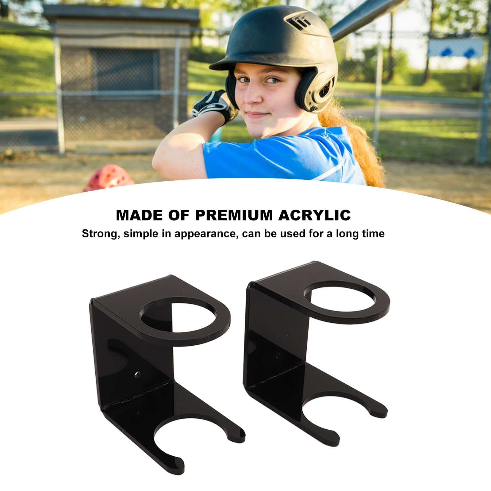 Supporto Da Parete Per Mazze Da Baseball BESPORTBLE - In Acrilico Trasparente, Per Collezionismo Ed Esposizione - Foto 3