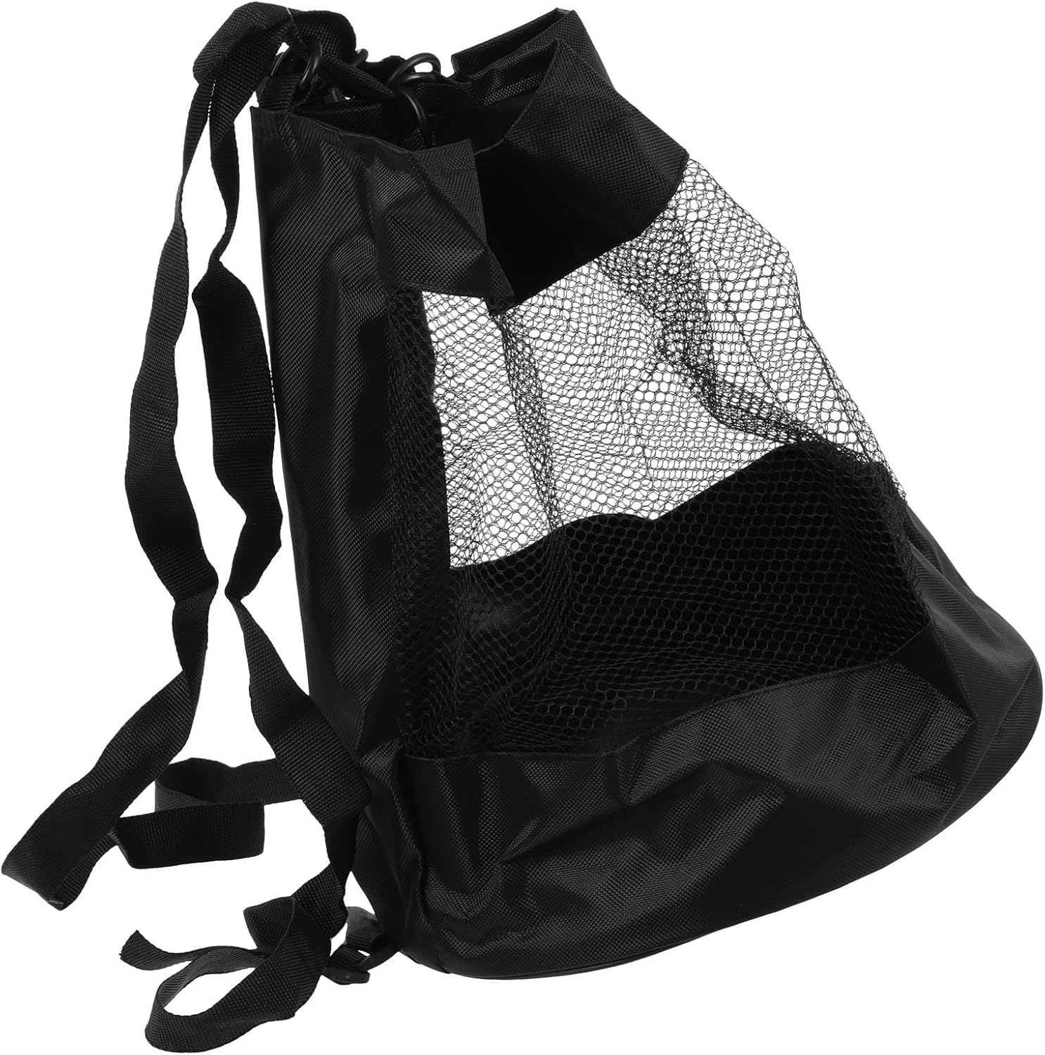 CALLARON Mesh Ball Bag for Basketball Soccer Volleyball, Portable Sports Equipment Organizer with Drawstring Closure, Sturdy Mesh Balls Container for Indoor and Outdoor Use