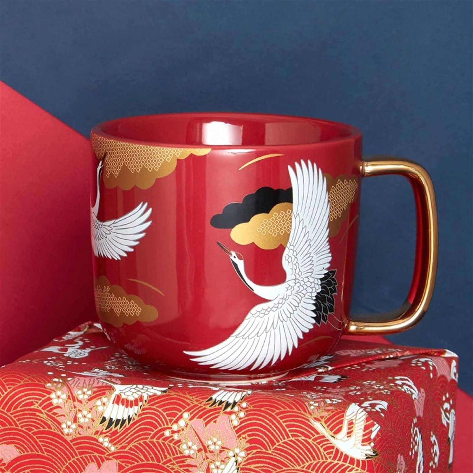 Generic Tazza Di Caffè, Tazza Di Caffè Di Stile Cinese Serie Tazza Di Caffè in Ceramica, Tazza Di Tè per L'Ufficio e la Casa Tazza Di Caffè/2 Pezzi/350Ml