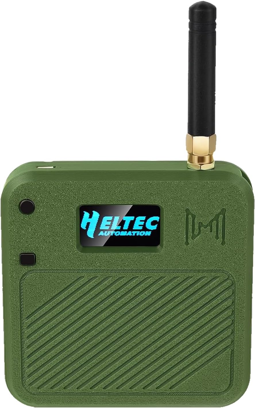 Heltec V3 ESP32 LoRa Development Board with OLED Display Case N32 Green and 3000mAh Battery S3 SX1262 Support Meshtastic LoRaWAN WiFi Compatible Type-C USB IoT Node for Smart Home Industrial Control