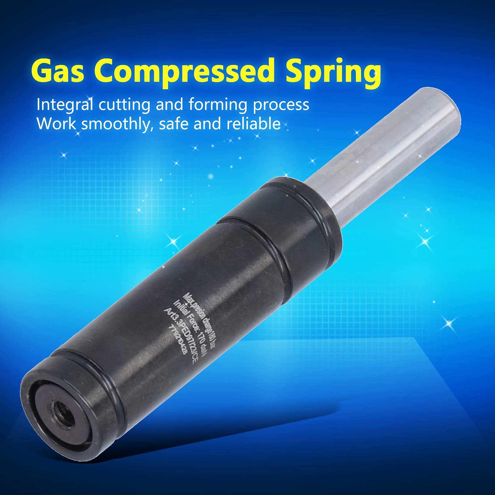 X170 Nitrógeno Gas Spring Mini Cilindro de aleación Gas de alta presión Spring Compressed 2800NNX170-080 Fuerza Long Stroke con puerto de inflación para piezas de estampado de (X170-100)