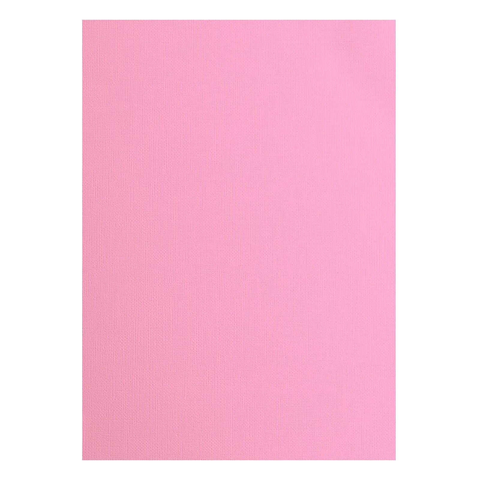 Florence Cardstock Textured - Coloured Card Making Supplies A4 - Pink - 10 Sheets - Coloured Paper for Scrapbooking, Card Making, Die Cutting and Paper Crafts - 216 GSM - Pink