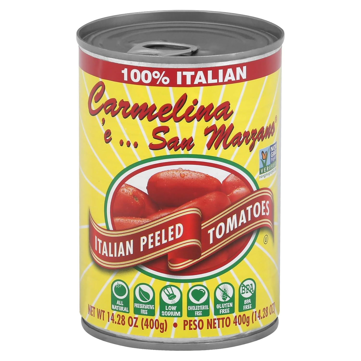 C.armelina E San Marzano Italian Whole Tomatoes in Puree 14.28 oz (Pack of 12)