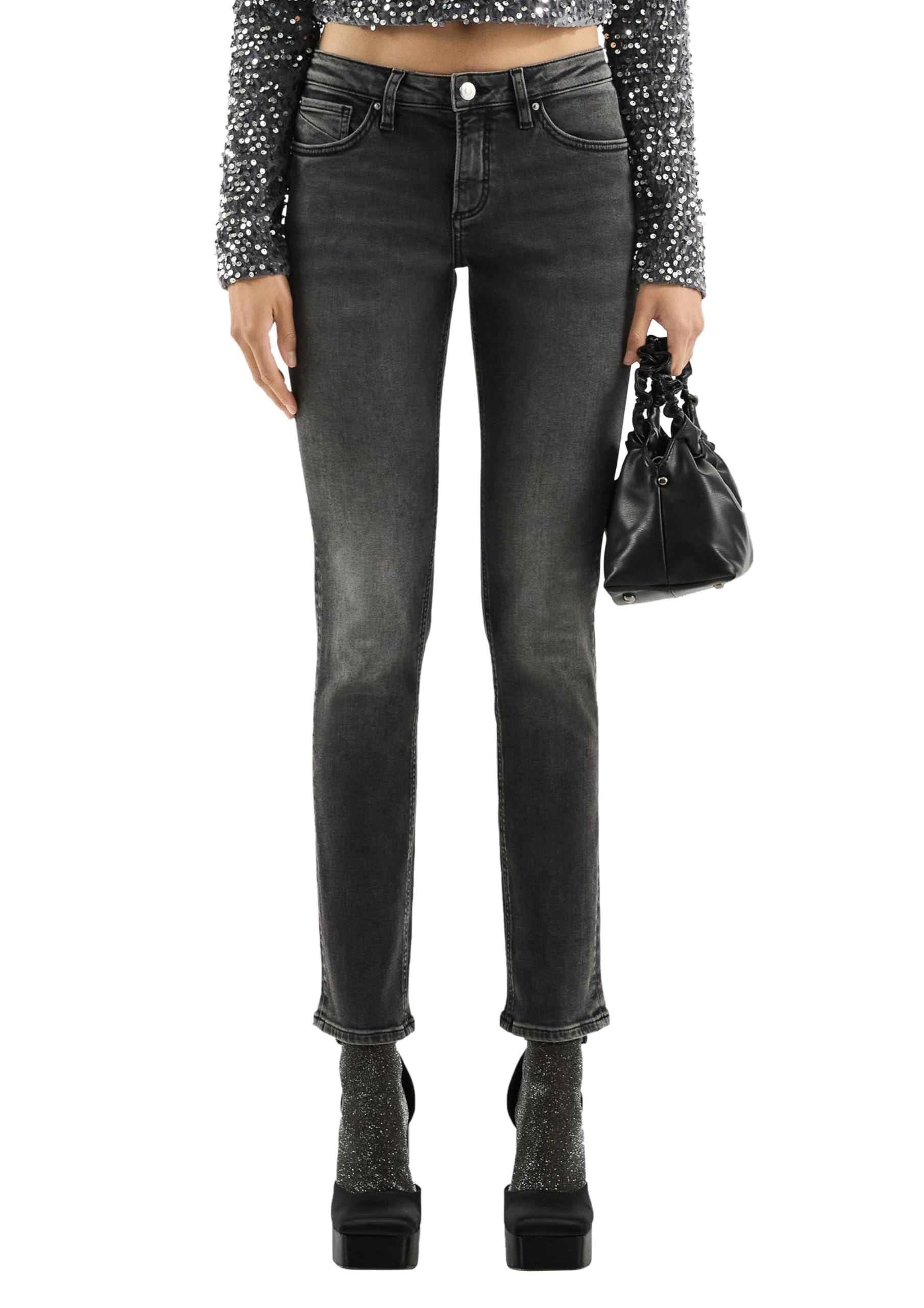 QS Damen Jeans Hose Catie, Slim Leg Jeans Catie/Slim Fit/Mid Rise/Slim Leg