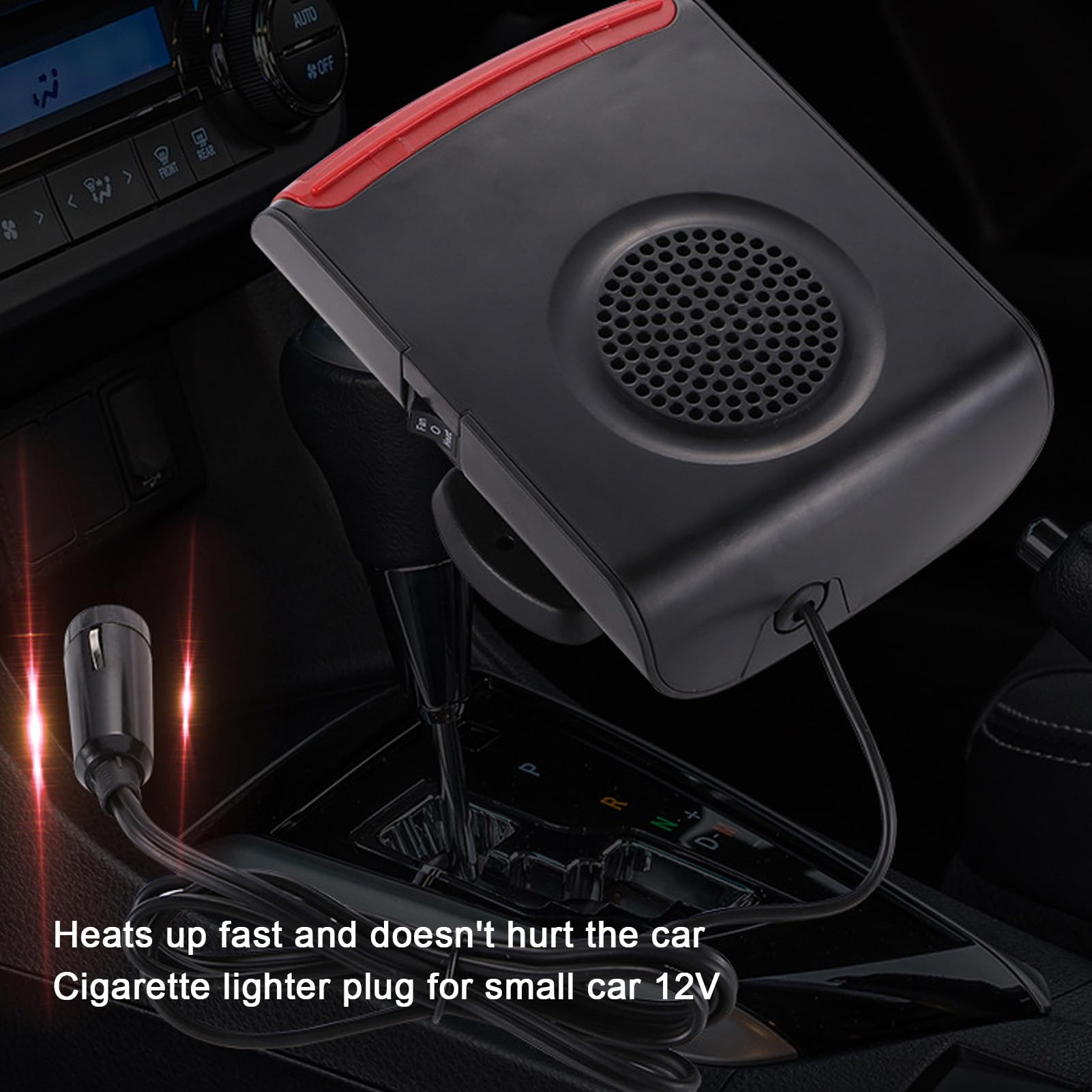Chauffage de Voiture Portable, Désembueur et Dégivreur de Pare-brise 12 V 150 W, Ventilateur de Chauffage et de Refroidissement Rapide 2 en 1, à Brancher sur L'allume-cigare pour