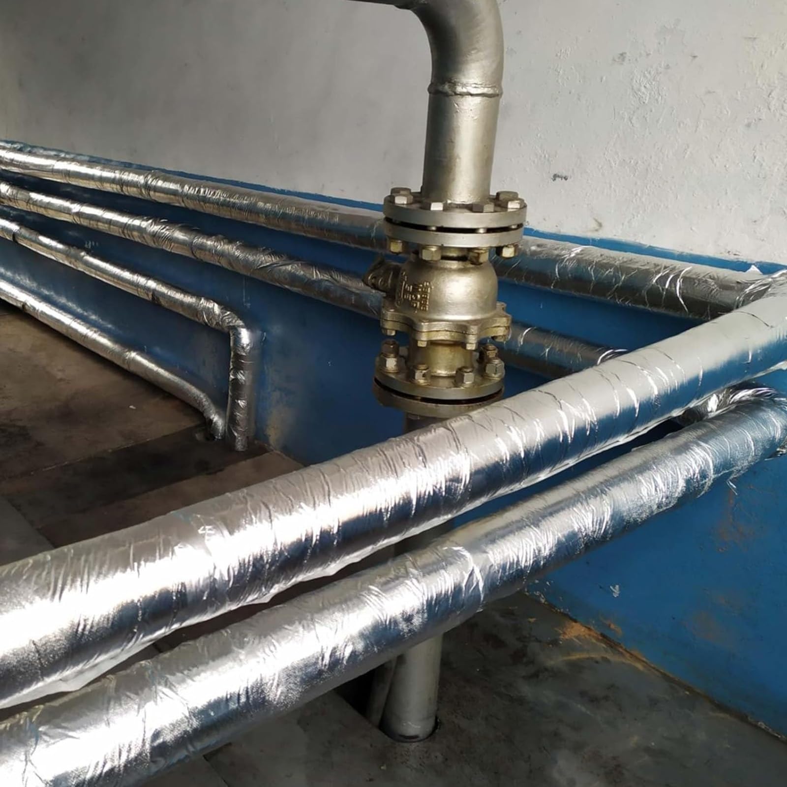 Steinwolle - Isolamento per tubi con guaina protettiva, tubo di isolamento termico HVAC, lunghezza 1 m, adatto per tubi di riscaldamento, varie dimensioni (27 mm, 30 mm)