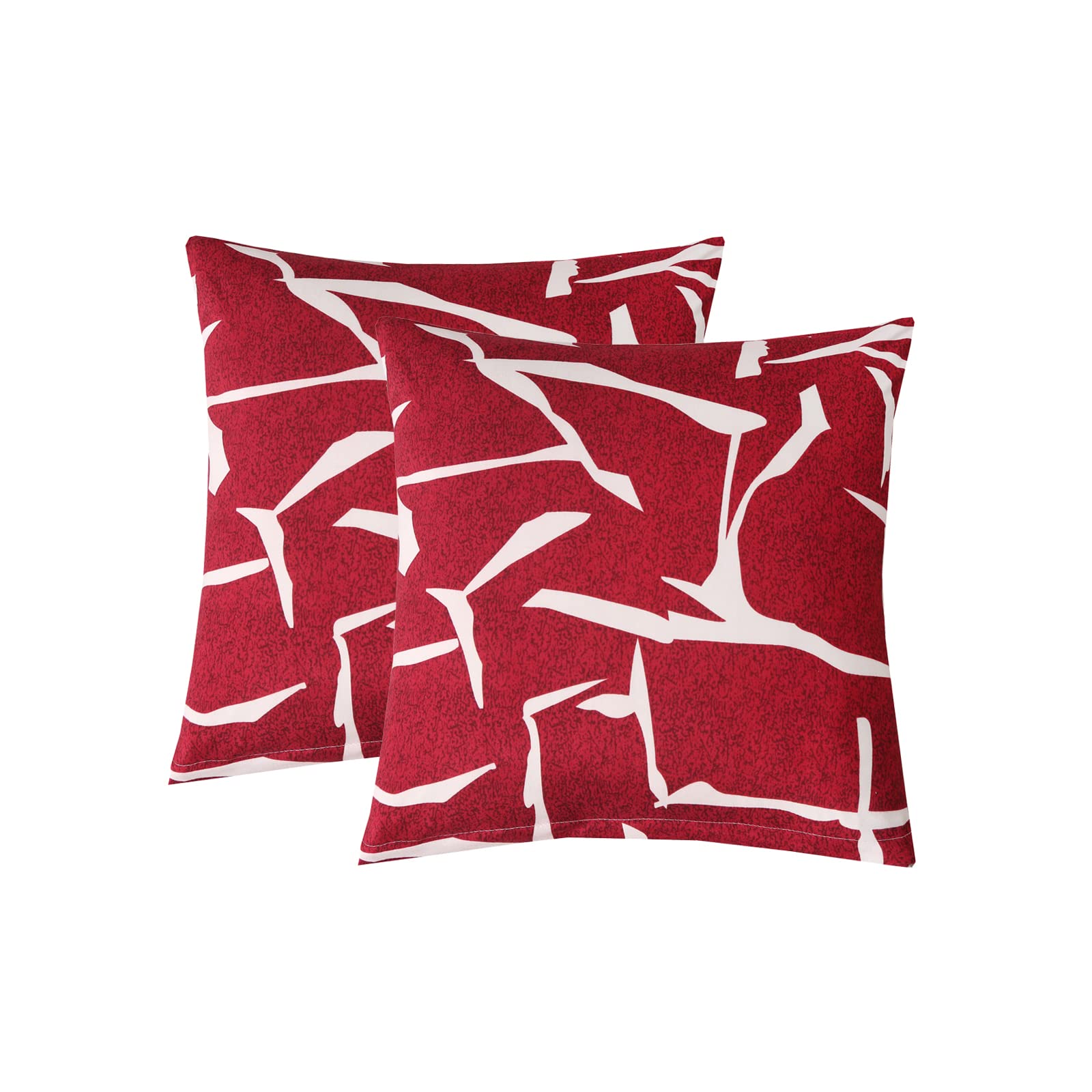 Jaotto Federe Confezione da 2 Federe Cuscini Divano Decorativi Fodere Quadrati Spandex 45x45cm Cuscino Copricuscini per Soggiorno Camera da Letto Casa(Astratto Bordeaux,Set di 2)