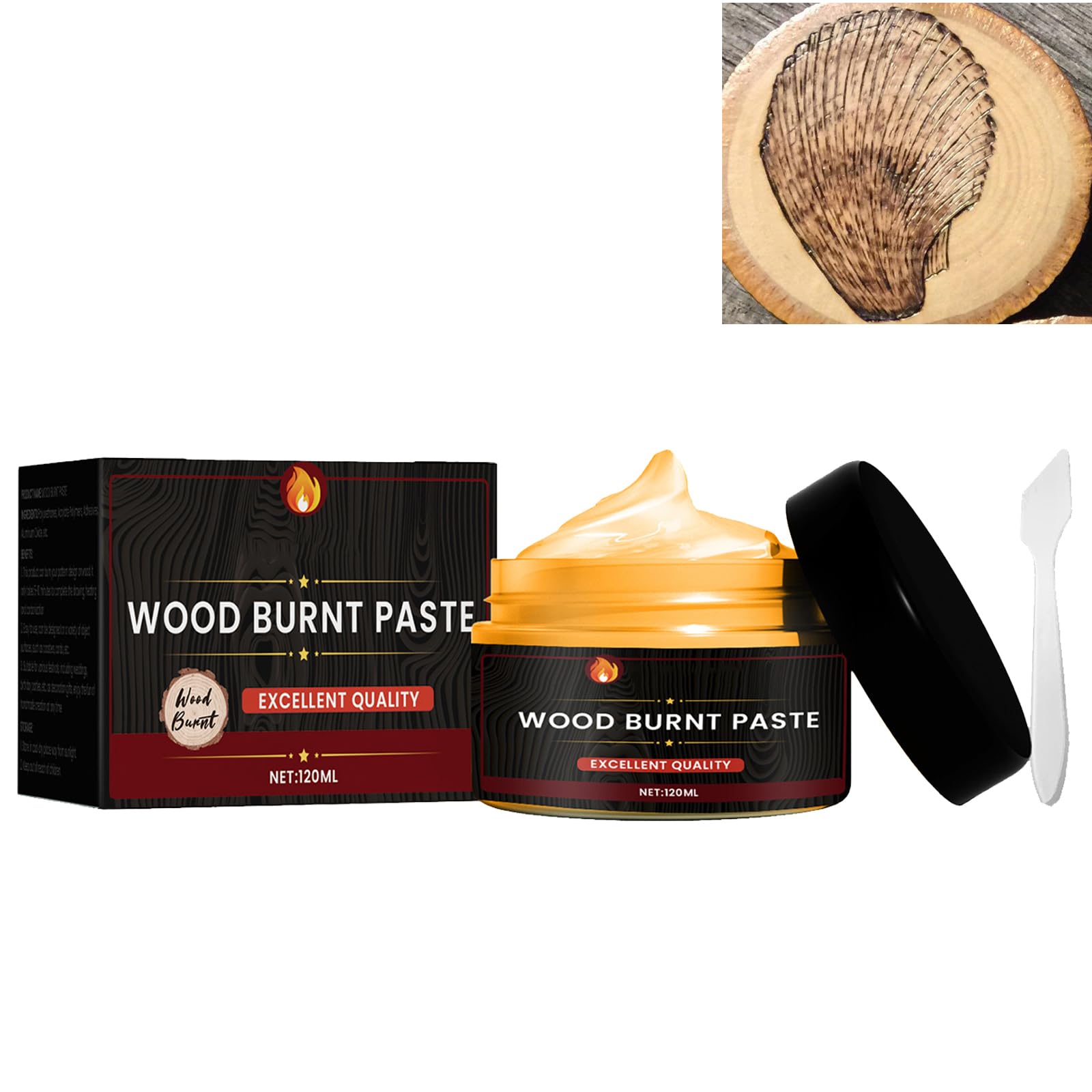 Pâte à Brûler Le Bois,Pâte Torche Brûlante,Pâte à Brûler Facile à Appliquer,DIY Soudé Pâte à Brûler Le Bois,Gel à Brûler Bois,Pâte à Brûler pour L'artisanat du Bois