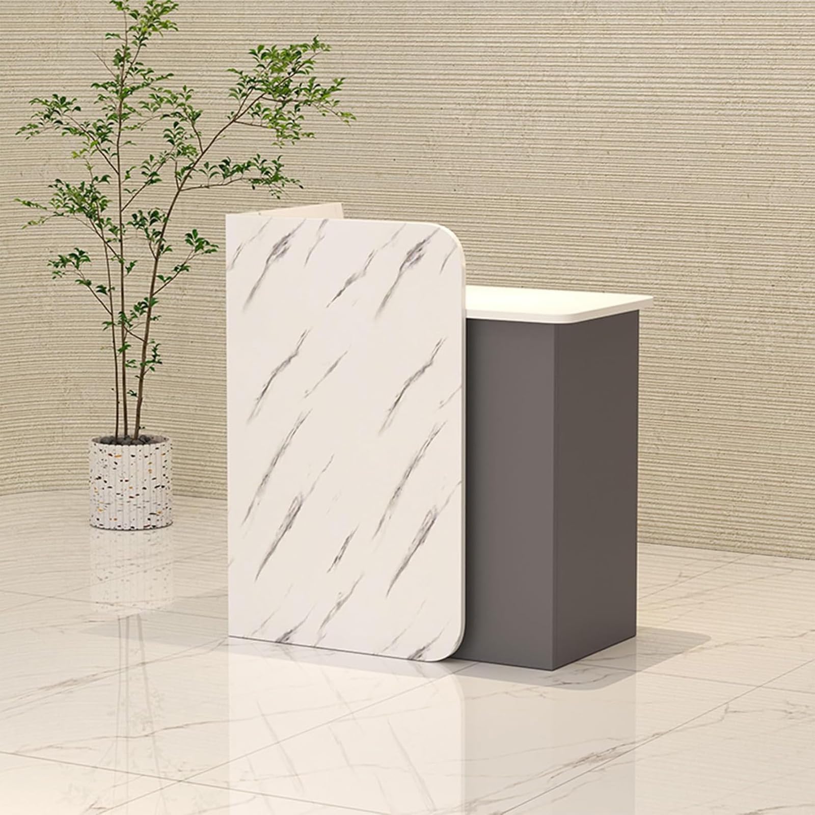 Banco per ricevimenti in legno con cassetti per mercati e minimarket, 60 x 45 x 95 cm, elegante design a forma di cactus, ideale per casa, ufficio e segreteria