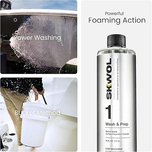 Miniatura 3 de Kit Pro de 3 pasos para el cuidado del barco, jabón, limpiador, detallador de revestimiento de cerámica hidrofóbico, protector UV de vinilo y