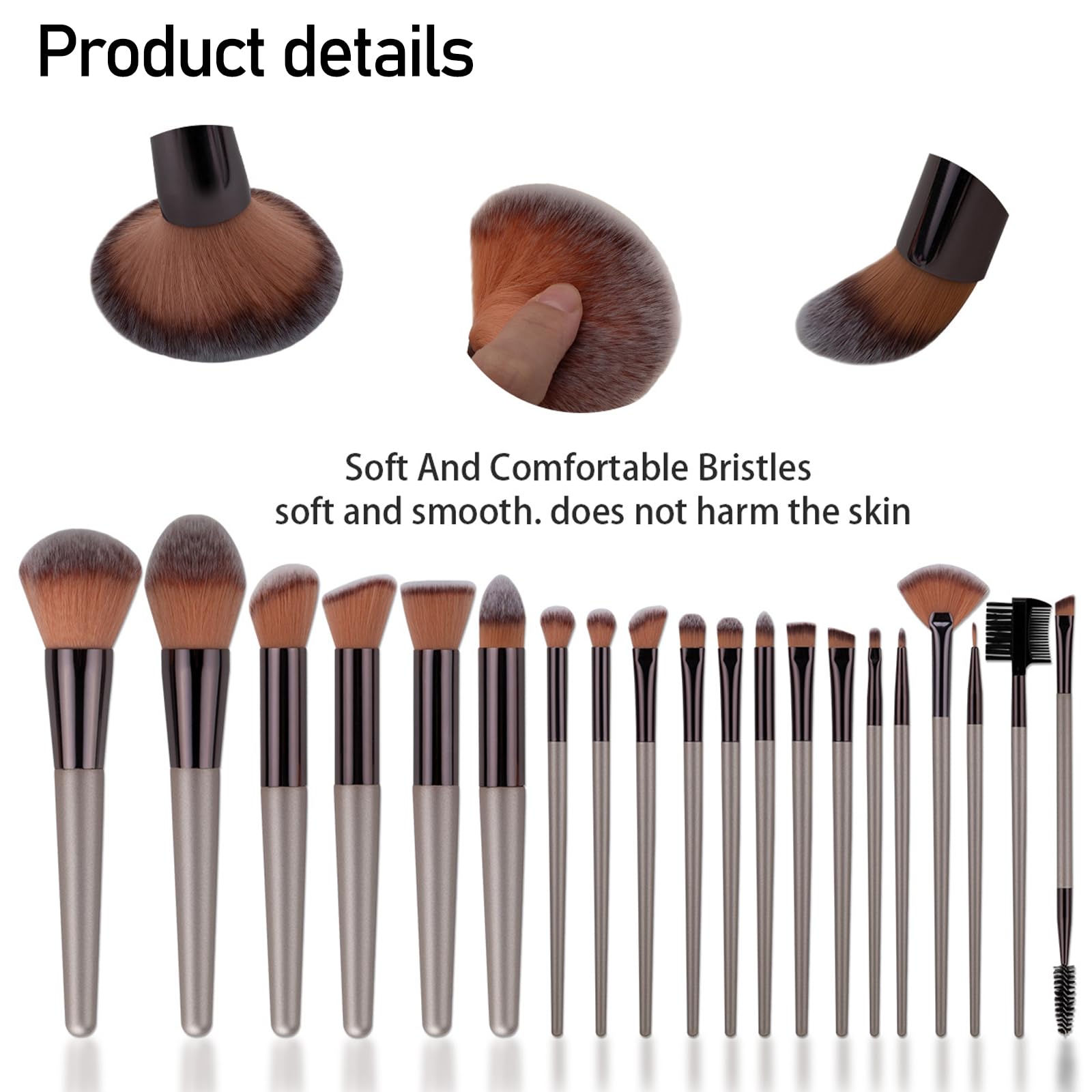 LHLXZQ Makeup Brush Set, Travel Beauty Tool Set including Makeup Sponge, Powder Puff, Brush Cleaner - Image 3